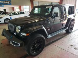 Salvage cars for sale from Copart Angola, NY: 2023 Jeep Wrangler Sahara 4XE