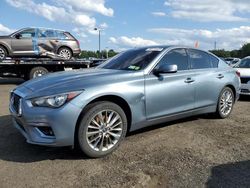 Salvage cars for sale from Copart East Granby, CT: 2018 Infiniti Q50 Luxe