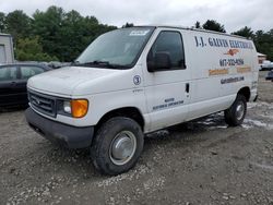Salvage cars for sale from Copart Mendon, MA: 2006 Ford Econoline E350 Super Duty Van