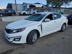 Salvage cars for sale from Copart Albuquerque, NM: 2015 KIA Optima LX