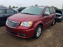 Salvage cars for sale at Elgin, IL auction: 2015 Chrysler Town & Country Limited Platinum
