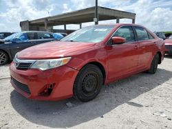 Salvage cars for sale at West Palm Beach, FL auction: 2012 Toyota Camry Base