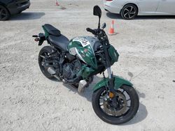 Salvage cars for sale from Copart Arcadia, FL: 2022 Yamaha MT07