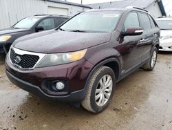 Salvage cars for sale at Pekin, IL auction: 2011 KIA Sorento EX