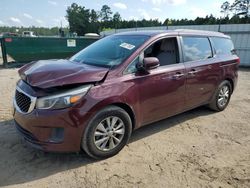 Salvage cars for sale from Copart Harleyville, SC: 2016 KIA Sedona LX