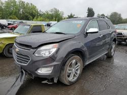 Salvage cars for sale at Portland, OR auction: 2016 Chevrolet Equinox LTZ