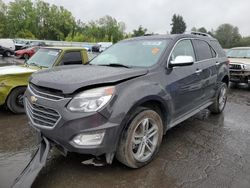 Chevrolet salvage cars for sale: 2016 Chevrolet Equinox LTZ