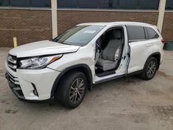 Salvage cars for sale from Copart Wheeling, IL: 2019 Toyota Highlander SE