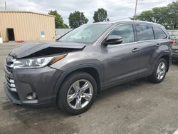 Salvage cars for sale at Moraine, OH auction: 2017 Toyota Highlander Limited