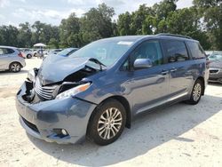 Salvage cars for sale from Copart Ocala, FL: 2017 Toyota Sienna XLE