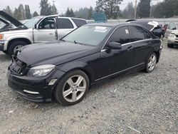 Salvage cars for sale from Copart Graham, WA: 2011 Mercedes-Benz C300