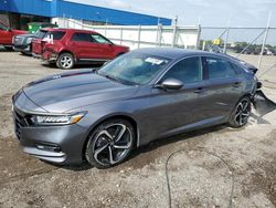 Salvage cars for sale from Copart Woodhaven, MI: 2020 Honda Accord Sport