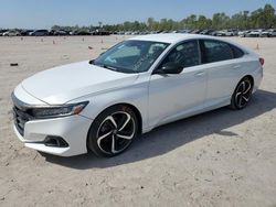 Salvage cars for sale from Copart Houston, TX: 2022 Honda Accord Sport