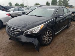 Salvage cars for sale at Elgin, IL auction: 2015 Hyundai Sonata Sport