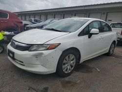 Salvage cars for sale at Earlington, KY auction: 2012 Honda Civic LX