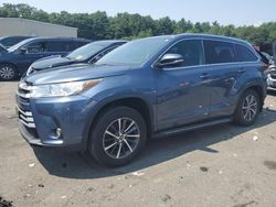 Salvage cars for sale at Exeter, RI auction: 2017 Toyota Highlander SE