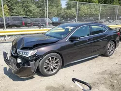 Salvage cars for sale at Waldorf, MD auction: 2018 Acura TLX Tech