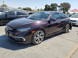 Salvage cars for sale at Sacramento, CA auction: 2019 Honda Civic Touring