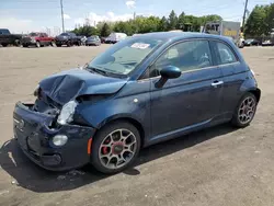 Salvage cars for sale at Denver, CO auction: 2015 Fiat 500 Sport