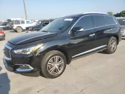 Salvage cars for sale at Grand Prairie, TX auction: 2017 Infiniti QX60