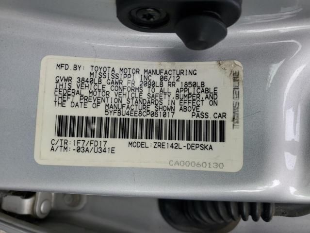 2012 Toyota Corolla Base