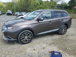 Salvage cars for sale at West Mifflin, PA auction: 2016 Mitsubishi Outlander SE