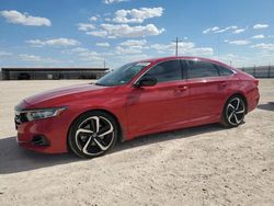 Salvage cars for sale at Andrews, TX auction: 2021 Honda Accord Sport