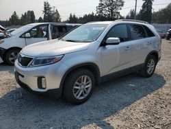 Salvage cars for sale at Graham, WA auction: 2015 KIA Sorento LX