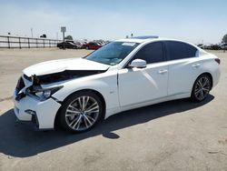 Salvage cars for sale at Fresno, CA auction: 2020 Infiniti Q50 Pure