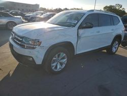 Salvage cars for sale at Wilmer, TX auction: 2018 Volkswagen Atlas SE