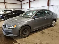 Salvage cars for sale at Pennsburg, PA auction: 2016 Volkswagen Jetta S