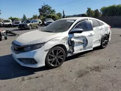 Salvage cars for sale at San Martin, CA auction: 2019 Honda Civic Sport