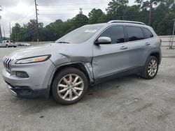 2016 Jeep Cherokee Limited en venta en Savannah, GA