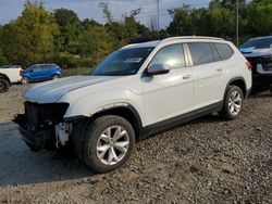 Salvage cars for sale at West Mifflin, PA auction: 2018 Volkswagen Atlas SE