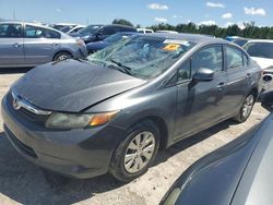 Salvage cars for sale at Jacksonville, FL auction: 2012 Honda Civic LX