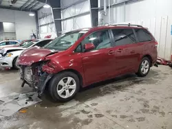 Salvage cars for sale at Ham Lake, MN auction: 2011 Toyota Sienna LE