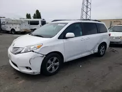 Salvage cars for sale from Copart Hayward, CA: 2017 Toyota Sienna LE