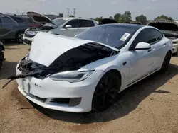 Salvage cars for sale at Elgin, IL auction: 2016 Tesla Model S