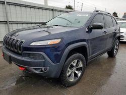 Jeep salvage cars for sale: 2015 Jeep Cherokee Trailhawk