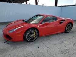 Salvage cars for sale at Homestead, FL auction: 2017 Ferrari 488 Spider