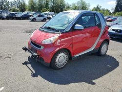 Smart salvage cars for sale: 2009 Smart Fortwo Pure