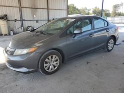 Salvage cars for sale from Copart Cartersville, GA: 2012 Honda Civic LX