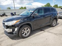 Toyota salvage cars for sale: 2015 Toyota Highlander XLE