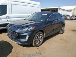 Salvage cars for sale at Brighton, CO auction: 2022 Ford Escape Titanium