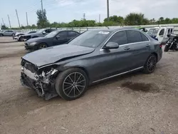 Salvage cars for sale at Miami, FL auction: 2021 Mercedes-Benz C300