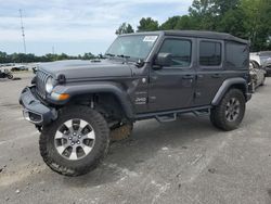 Salvage cars for sale at Dunn, NC auction: 2019 Jeep Wrangler Unlimited Sahara