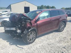 Salvage cars for sale at Lawrenceburg, KY auction: 2017 Toyota Highlander SE