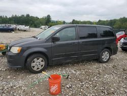 Salvage cars for sale at Candia, NH auction: 2012 Dodge Grand Caravan SE