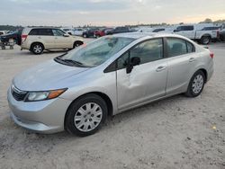 Honda salvage cars for sale: 2012 Honda Civic LX