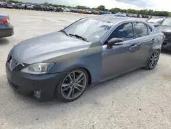 Salvage cars for sale at San Antonio, TX auction: 2012 Lexus IS 250